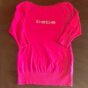 Bebe Pink Sweater - Sz L